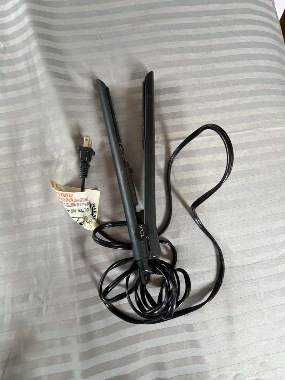 Soleil Black Ceramic Hair Straightener Flat Iron